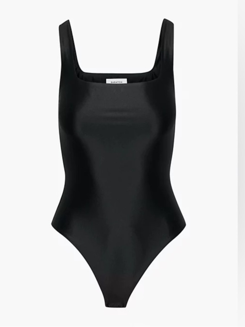 Aritzia Sleek Black shiny Bodysuit